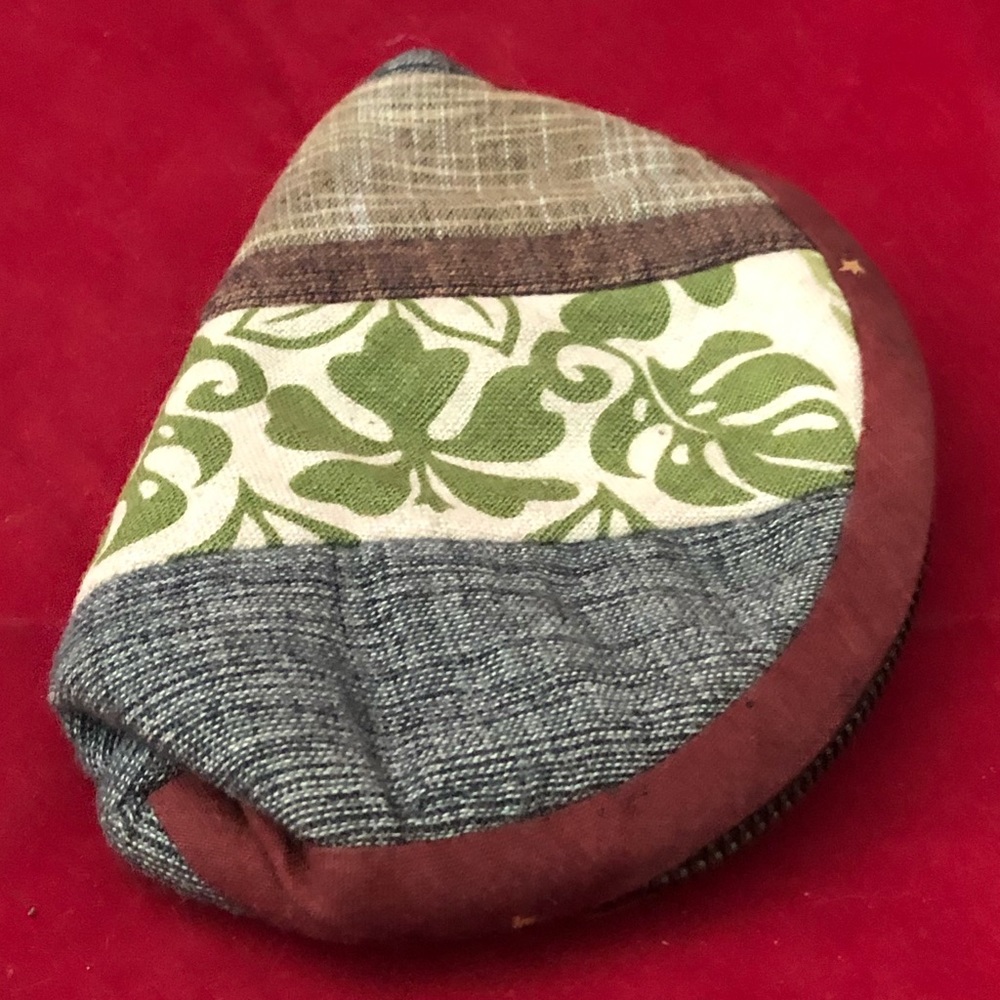 Fabric Patchwork Zip Closed Mini Wallet - image 3